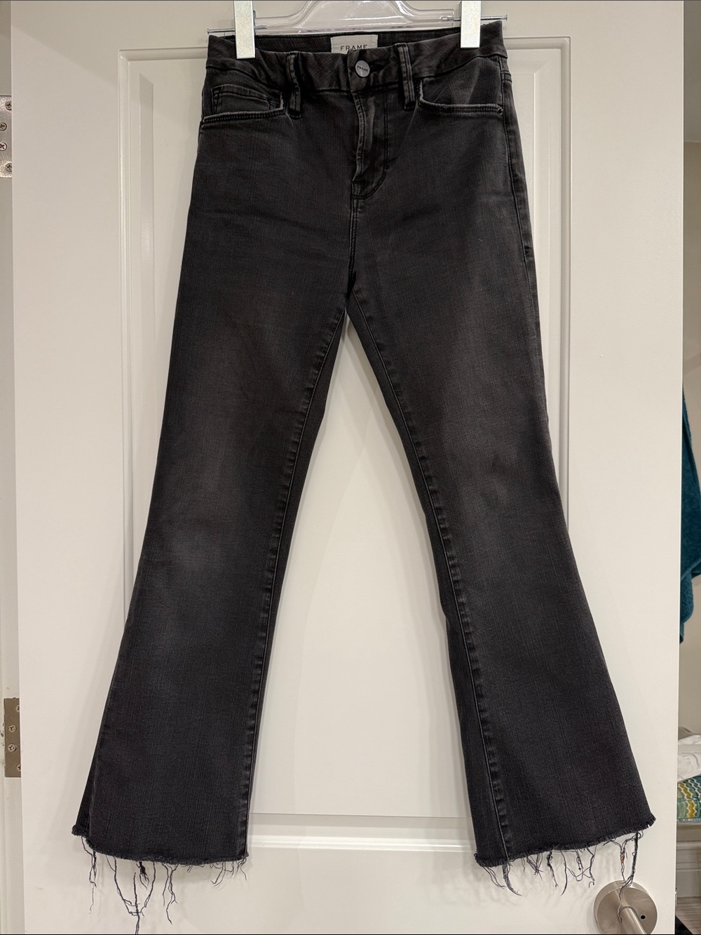 Frame black Mid-Rise Flared Jeans